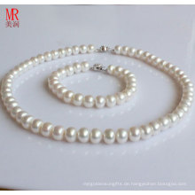 8-9mm AAA Weiß Original Perle Sets